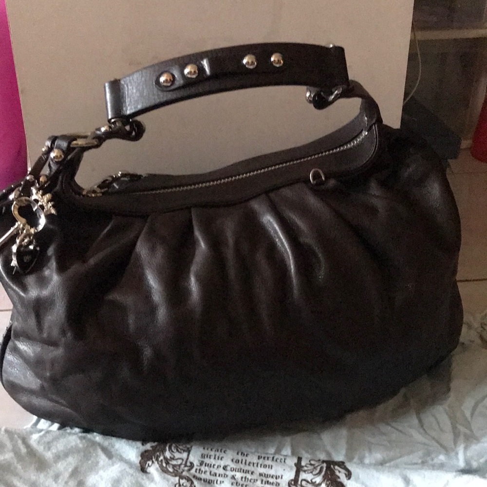 Juicy couture leather brown hobo